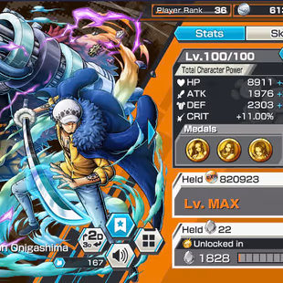 BBR215-Hyber Boost 8+3 Ex Meta Max(Roger V2+Yamato Ace+Kid Law)+SUP146%+Good Medal+Kaku+Oden V2+Shiryu+Pacifista+King - Image 3