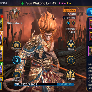 Lv 28 - 872,86K POW - 1 Mythic Galleus Bloodcrest - 18 Legends (Wukong - Arix - Wanderer - Leminisi - Ninja - ... 424 My - Image 2