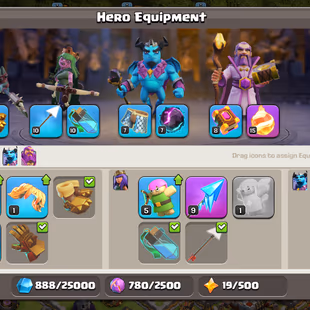 [FULLY MAX] TH11 NOTHING LEFT || HEROES 3X MAX || CWL MEDAL 100 ||EQUIPMENT GG FA FB || 1300 GEMS ||WAR STAR 234 || BH-6 - Image 4