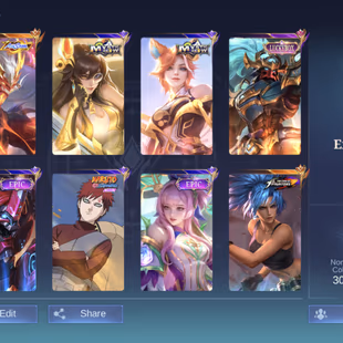 C165|LV 48|80 HERO|160 SKIN|FOUR EMBLEM MAX|KARINA KOF|MOSKOV ALL STAR|NATALIA COLLECTOR|ALPHA LUCKYBOX|9 EPIC|2 SABER|2 - Image 1