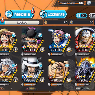 BR359-Hyber 40+8 Ex(Lucci+Yamato Ace+Gear 5+Roger+Zoro+Luffy+Kaido v2+Akainu)+Vip Medal+SUP160%+Bullet+Kaku+S-Hawk+Law - Image 1
