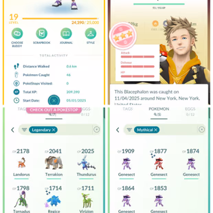 C40]level 19]7 legendary]3 Shiny]1 Shiny Legendary]1 Shundo Blacephalon Rare - Image 1