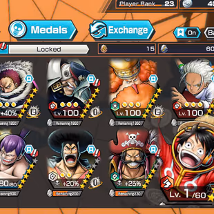 IOS-Android-3 Ex(S-Snake-Zoro-Roger)-BF Max(Egghead Zoro-S-Hawks-Shiryu-Katakuri-Neptune)-Support 129%-Good Medal-BR129 - Image 6