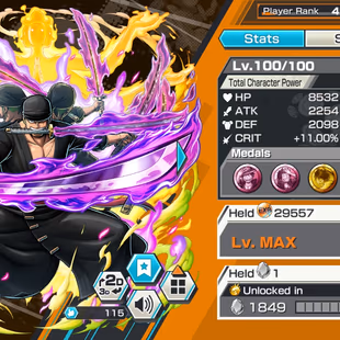 4 Ex(Zoro-Shanks Red-Yamato Hybrid-Roger new)-Good Medal-SP 147%-King Max-Ben Beckman Max-King Alber-Vista max-HP744 - Image 2