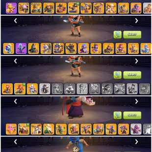 43 HERO SKINS | 266 XP | NEAR MAX TH 17 | 95-99-71-45 HEROES | 9 PET MAX | 3 EPIC EQUIPMENT | STACKED MEDAL MAGIC ITEMS - Image 5