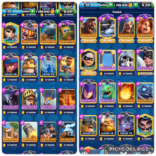 []💥51 CARD 14 LEVEL [] 11200 TROPHY💥[] 6300 GEMS [] LEVEL 55 [] SEASONAL ARENA 2 [] KING TOWER-15 [] 53 EMOTE [] - Image 2