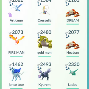 RARE- POKE LIFT -11 SHINY LEG - 4 SHINY COSTUMES - LEVEL 41 [] LEGENDARY 190 [] SHINY 239 [] POKEMON 1049 [] VALOR - Image 6