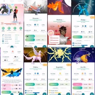 1822 Level 70 Legacy 50. Shiny White Kyurem BG with Ice Burn Shiny Black Kyurem DMax Moltres IV 100 Entei100 - Image 1