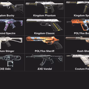 EU 1 Knife 21 Skins Kingdom Phantom Kingdom Spectre Hivemind Vandal Hivemind Spectre POLY... ! MKG0588 - Image 2