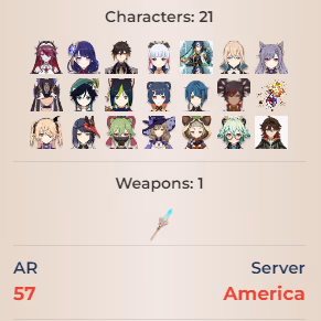 R157-America-AR157-Raiden Shogun-Ayaka-Zhongli-Jean-Keqing-Cyno-Venti-Tighnari-Xiangling - Image 1