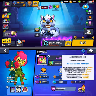 35K Trophies LVL118 | 80/99 Brawlers | 11 Max Brawlers - 7 Hypercharged | 86 Skins | 205 Pins | 135 Icons | 70 Sprays - Image 3