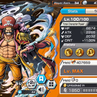 IOS-Android-7 Ex(S-Snake-Roger V1-Zoro-Luffy-Akainu-Black Beard-Oden)-S-Hawk-Karasu-Ben-Support 149%-Good Medal-BR152 - Image 3