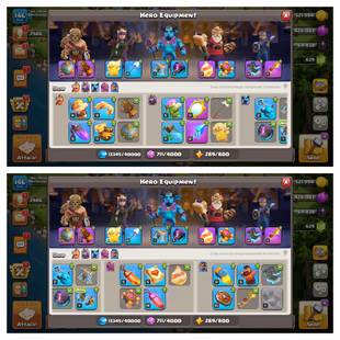 TH 16 semi max | Heros-71-80-46-55-31  equipment good | nc yes | golden walls | xp-146 | ios android | 40 - Image 4