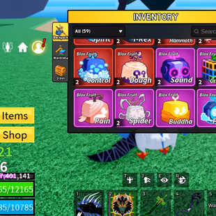 Lv 2386 | Shark Race | Dark Blade | Bisento | Rengoku | Kabucha | Venom Bow | Permanent Fruits: Dough, Spirit, Venom, Qu - Image 2