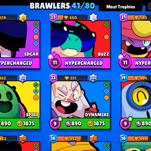 13000 CUPS | 3 HYPERMAXED 41 BRAWLERS UNLOCKED 27 SKINS CHEAPEST | INSTANT DELIVERY - Image 6
