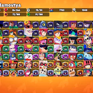 32K Trophies LVL170 | 78-93 Brawlers | 13 Max Brawlers - 9 Hypercharged | 90 Skins | 187 Pins | 135 Icons | 78 Sprays - Image 2