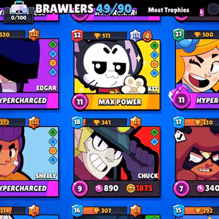 Brawl Stars : 49 BRAWLERS | 5 Legendary | 11187 TROPHIES | 1523 VICTORIES | 66 LEVEL | 38 GEMS | FULL ACCESS | GIFT - Image 5