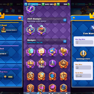 Rare 🌸 KT 15 🌸 Lvl67 | 72 Elite Cards | 119 Max Cards | 29 Evos | 251 Exclusive Emotes | 30 Tower Skins | Rare Banners - Image 4