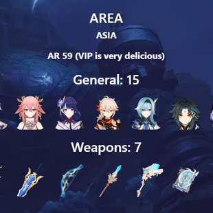 R283-ASIA-AR59-Wriothesley-Neuvillette-Nilou-Kamisato-Yae Miko-Raiden-Kazuha-Eula-Xiao-Qiqi-Klee-Keqing-Jeans-Weapon: 7 - Image 2