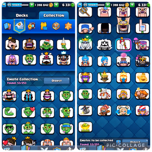 []💥51 CARD 14 LEVEL [] 11200 TROPHY💥[] 6300 GEMS [] LEVEL 55 [] SEASONAL ARENA 2 [] KING TOWER-15 [] 53 EMOTE [] - Image 5