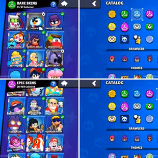 29K Trophies LVL77 | 73-93 Brawlers | 16 Max Brawlers - 12 Hypercharged | 95 Skins | 250 Pins | 165 Icons | 86 Sprays - Image 5