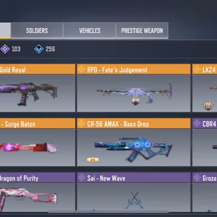 LEVEL 346 [] LEGENDARY 5 [] EPIC GUN 103 [] GUN COLLECTION 364 [] EPIC SOLDIERS 39 [] VEHICLES 85 - Image 4