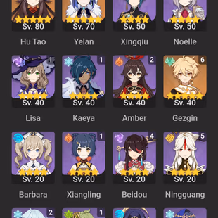 Hu tao+Homa/Yelan+Aqua/Ar47/5x5/50+Resin - Image 2