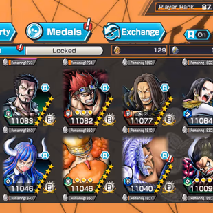 Vip Acc-HB 85-Roger V1 Boot 4-8 Ex(Luffy Gear 5-Snake-White Beard-Kid Law-Shank V4-Akainu-Kaido)-SUP167%-Good Medal-KC19 - Image 2