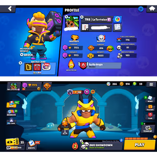 44 Brawler||7k Trophy||Max brawler 3||SURGE.SPIKE||Hayperchrad 2||Skin 35||59 Gem's|| - Image 1