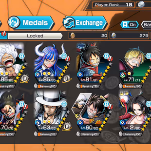 IOS-Android-3 Ex(Yamato Ace Max-Luffy Gear 5-Lucci)-Nice Items-Sanji-kuma-Rayleigh V3-Ulti-Cracker-Support 121%-BR137 - Image 1