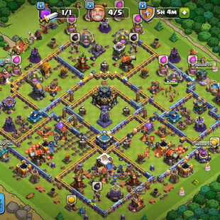 🌲[ PREMIUM TH-17 ]🌲G.GUANTLET [18] - 5X EPIC || NICE DEFENCES || LEVEL 15-16 WALLS || RAREST ONE || BEST DEAL - Image 1
