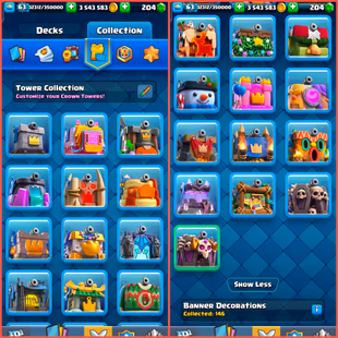 9k Trophies KT Level 15 | 63 3.5 Million Gold | 113 Max Cards | 18 Evolutions 35 Elites | 78 Level 14 Massive 272 Emotes - Image 8