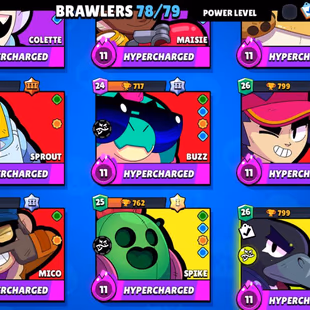 50500 CUPS |ALL 78-78 BRAWLERS |40 MAX 15 HYPERCHARGE |LOT OF SKINS |ANGEL COLT  MECHA CROW | NAME CHANGE AVAILABLE  - Image 2