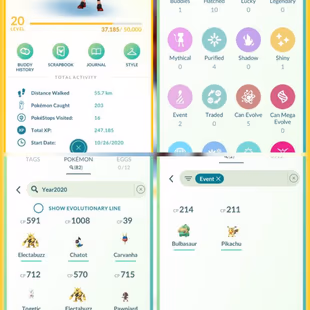 Level20 | 2020 Account | 2020 Pokemons Tradable | Mimiku Costume Pikachu | 1 Shiny | 2 Costume - Image 1
