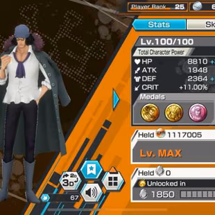 [3165] 7 EX META - Luffy G5 Light + Garp + Kuzan + Roger Dark + Yamato + Sabo + S-Snake , Support 122 , Good Medal - Image 7