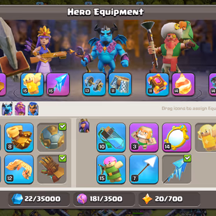 !!FULLY MAX TH13!! GG-MAX!RS-MAX![SB-FA-MM-FB-EB]-15!! HERO-75-75-50-50-25!! 156-XP!! SKINS!! BEST DEAL - Image 4
