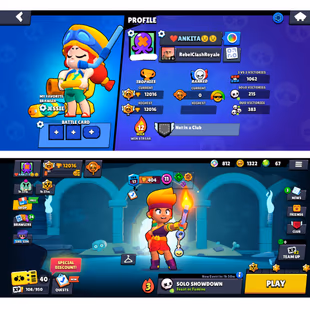 35 Brawler||12k Trophy||AMBER Brawler Available||Max brawler 1||Skin 10||67 Gem's||Name change 60 Gem's|| - Image 1