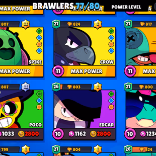 59k TROPHIES | 40 MAXED BRAWLERS | 65 SKINS | NIGHT MECHA CROW | DARK ANGEL COLT | INSTANT DELIVERY ! - Image 6