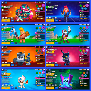 STAR SHELLY || 77k TROPHIES || 2018 CREATION || ALL 93 BRAWLERS || 38 HYPER CHARGE || OG AND PREMIUM SKINS || 263 SKINS - Image 5