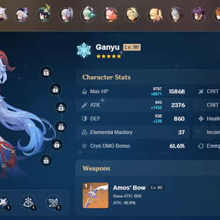 NA  AR 56 | 13 | 3 Leg | Eula | Ganyu | Hu Tao | Itto | Venti | Ayaka | Dehya | Ayato | Jean | Keqing | Tartaglia | Qiqi - Image 3