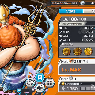 IOS-Android-3 Ex(S-Snake-Zoro-Roger)-BF Max(Egghead Zoro-S-Hawks-Shiryu-Katakuri-Neptune)-Support 129%-Good Medal-BR129 - Image 8