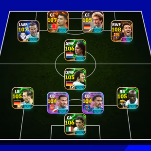 3267+ Team I Messi 108 I Ronaldo 107 I Bale 107 I Buffon 106 I Thuram 105 I Lahm 105 I Koller 104 I Pele 108 I Ronaldinh - Image 2