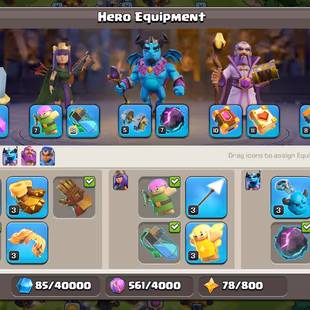 ❗[ PREMIUM TH-14 ]❗GIANT GUANTLET || HEROS: 55-68-43-51-30 || BLUE WALLS || NICE TROOPS || FAST DELIVERY  - Image 8