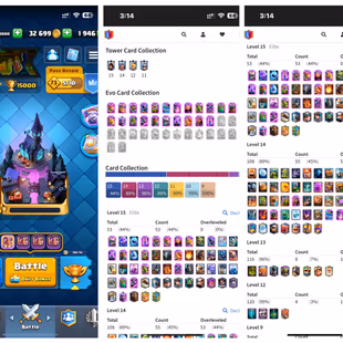 Premium KT 15 (LVL.65) EVOS-22 || 54 ELITE CARDS || EMOTES-228 ||| UC 2075 PB || 15K TROPHY || 110 CARD MAX || SKINS-20 - Image 2