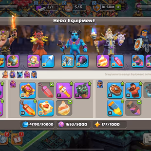 RARE🔥GERMANY LOCAL💎 32 EQUIPMENT [] TOWNHALL 17 - LEAGUE QUEEN - 100-100-70-75-50 HEROES -  3600 GEMS -270 MEDAL-BH 10 - Image 7