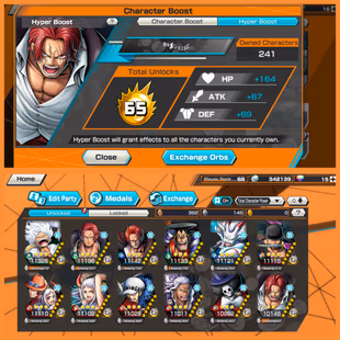 Vip Account-HB 65-8-9 Ex Max(Luffy G5-Shank V3-Shank V2-Oden-Yamato V2-Zoro-AceYamato-Yamato V1-Shank V4)-Good Medal-MZ1 - Image 1