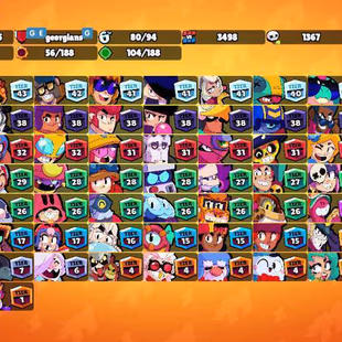 35K Trophies LVL118 | 80/99 Brawlers | 11 Max Brawlers - 7 Hypercharged | 86 Skins | 205 Pins | 135 Icons | 70 Sprays - Image 1