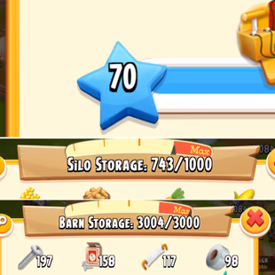 🔥 LEVEL 70 🔥 400 DIAMONDs [] 3000 BARN [] 1000 SILO [] MAINLAND UNLOCKED [] 2-4 MILLION COINS [] CHEAP - Image 1