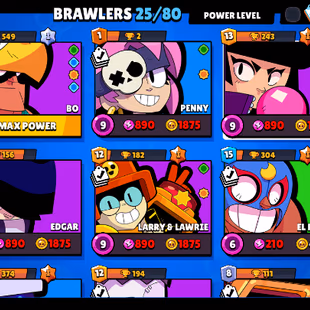 1 Max | LvL33 | 3,101+ Highest Trophies | 25 Brawlers - Image 6