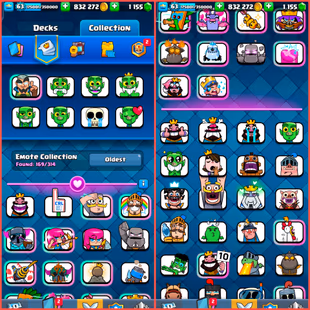 11k Trophies KT Level 15 | 63 169 Nice Emotes | 13 Evolutions | 115 Max Cards 38 Elites | 77 Level 14 9 Years Badge - Image 4